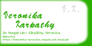 veronika karpathy business card